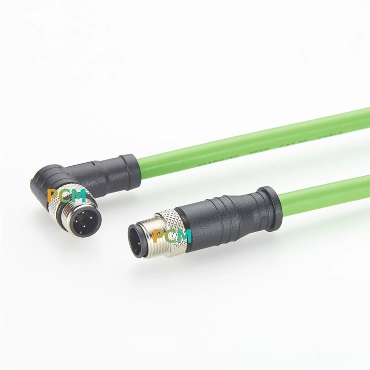 Right Angle M12 D Code Profinet Cable factory
