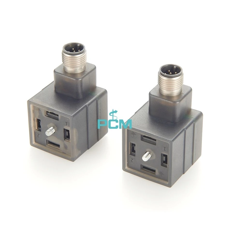 Form A DIN Valve Adapter With M12 Male Receptacle Connector