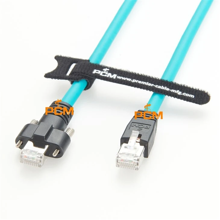 GigE Screw Lock RJ45 Ethernet Cable