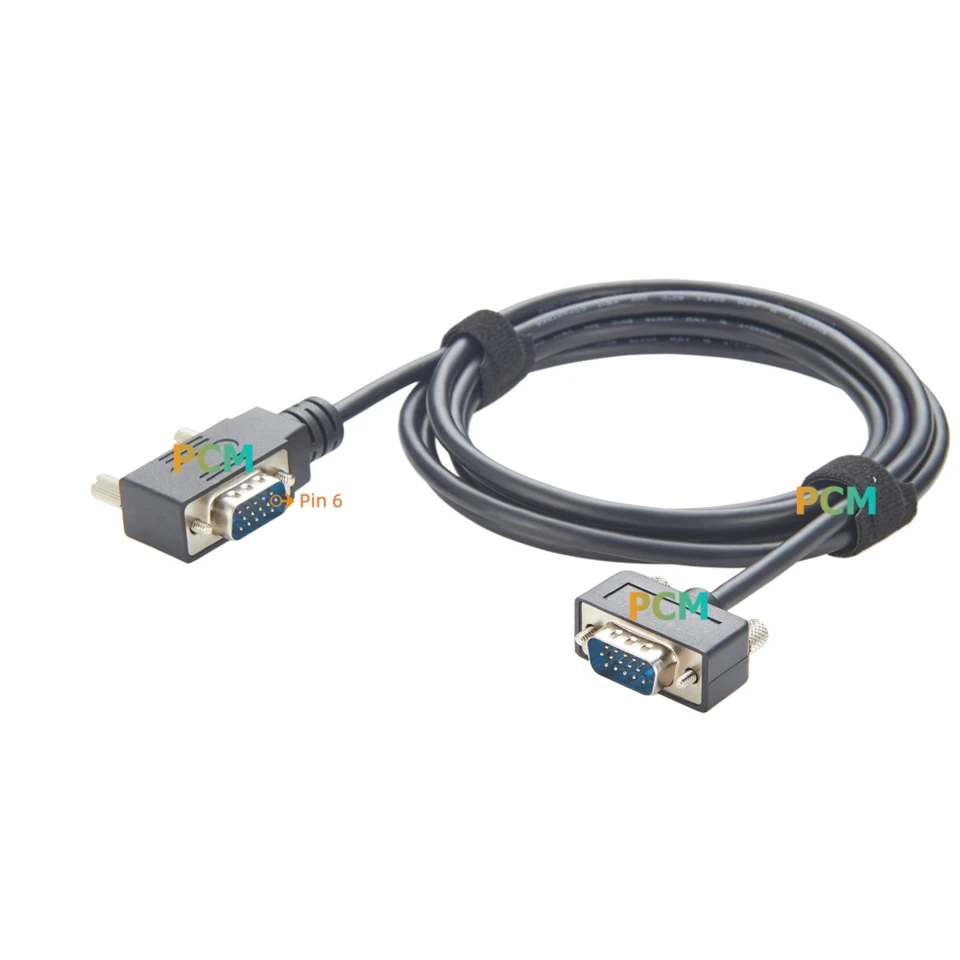 Left Angled Low Profile VGA HD15 Cable