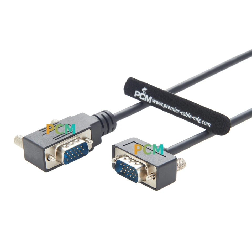 Left Angled Low Profile VGA HD15 Cable suppliers