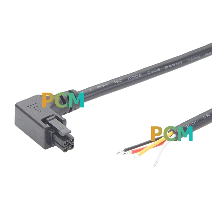 Molex Micro-Fit 4-Pin Left Angled Power Signal Cable Assembly