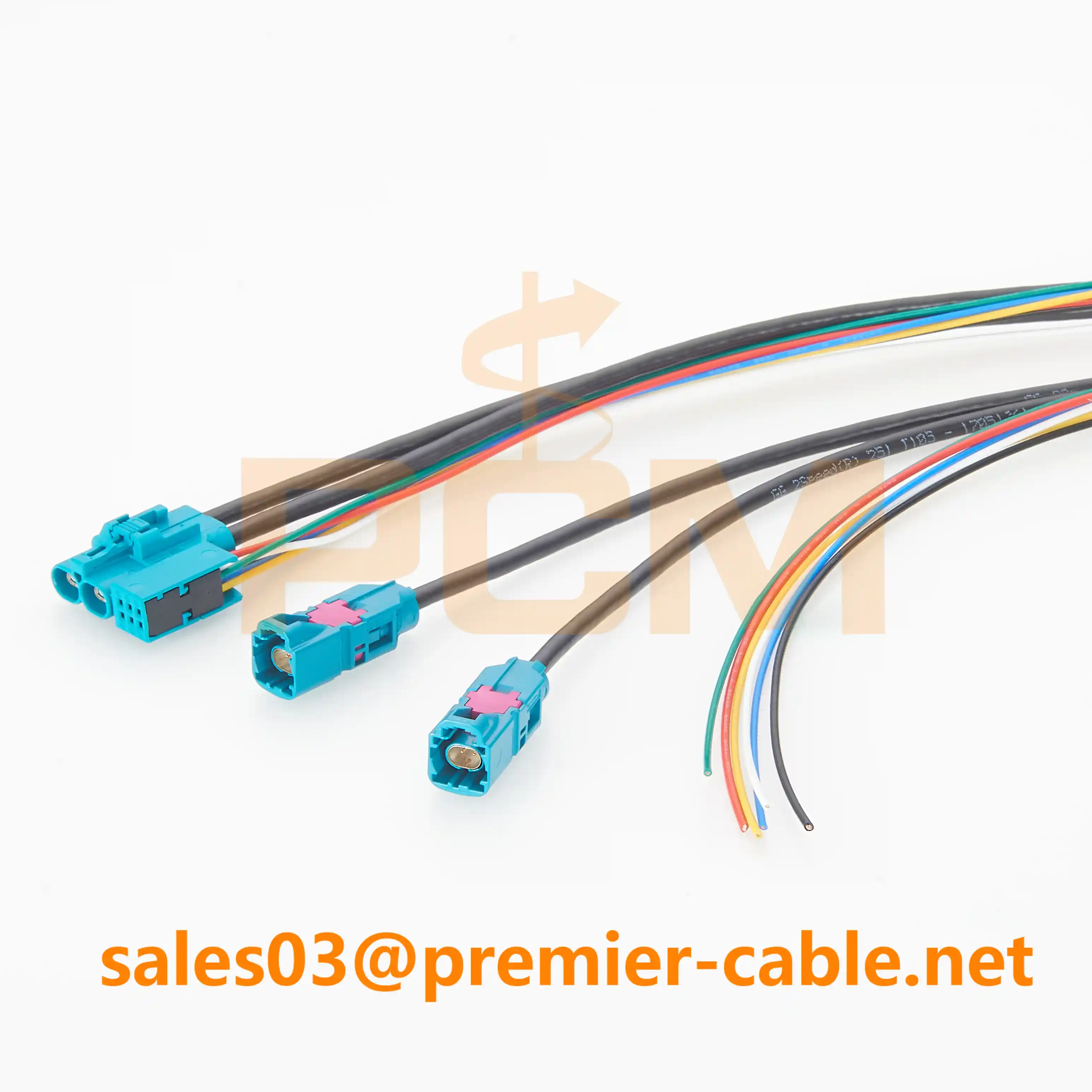 PCM-ZC-0132 H-MTD6 MQS open wire automotive Ethernet cable assembly PCM-ZC-0132 H-MTD6 MQS open wire automotive Ethernet cable assembly