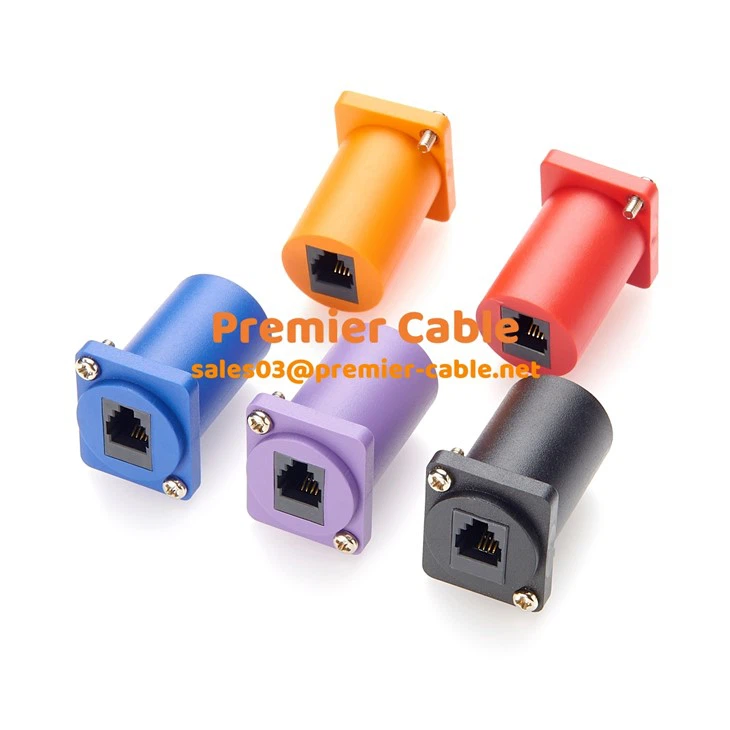 RJ9 RJ 11 4 P4C CAT3 خواتین سے خواتین سے رابطہ کنیکٹر سے گزرتی ہے