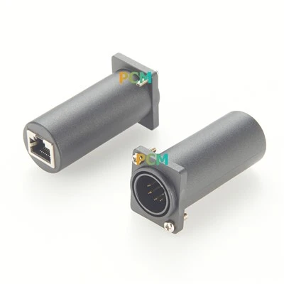 5 پن XLR D سیریز چیسیس ماؤنٹ DMX512 اڈاپٹر