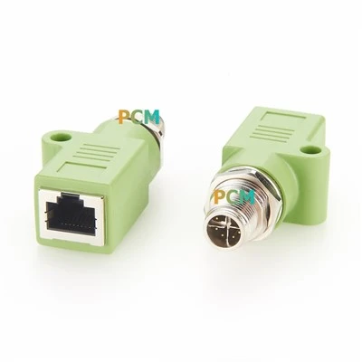 M12 X- کوڈ سے RJ45 پینل ماؤنٹ اڈاپٹر