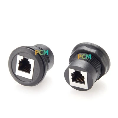 rj 12 6 p6c پینل ماؤنٹ فیڈ تھرو کنیکٹر کوپلر