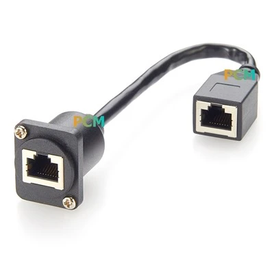 XLR پینل کٹ آؤٹ میں RJ45 فلینج ماؤنٹ کیبل