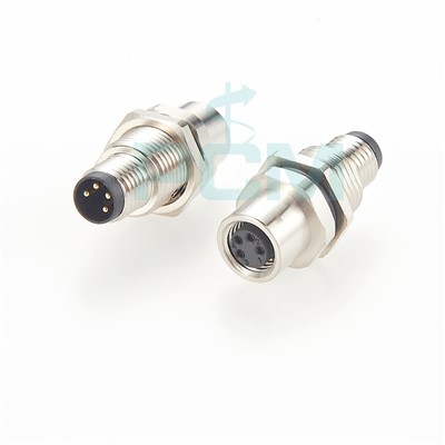 صنعتی سینسر ایکچویٹر M8 تھرو ہول پینل ماؤنٹ کنیکٹر